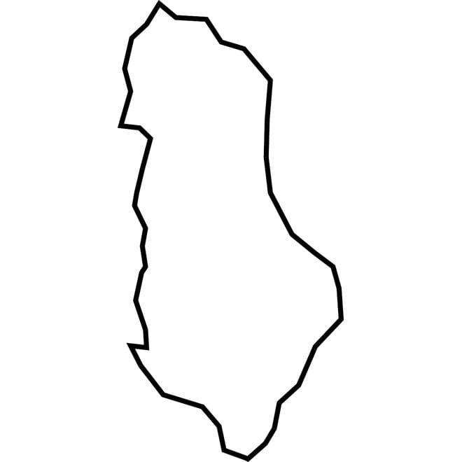 地图阿尔巴尼亚矢量地图