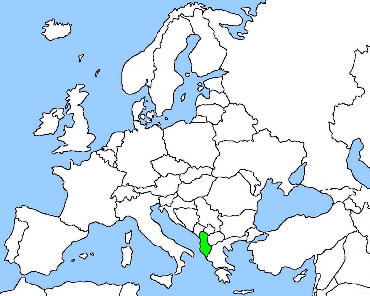 地图阿尔巴尼亚地图上的位置