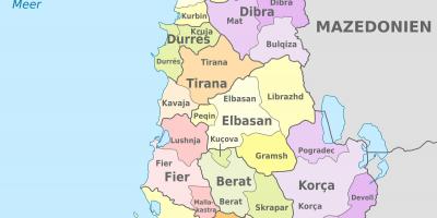地图阿尔巴尼亚政治